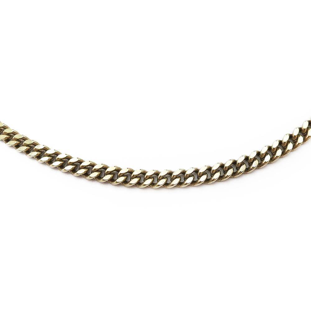 3,2mm Kullattu hop.panssarikaulaketju 49cm #1 Kultatukku.fi