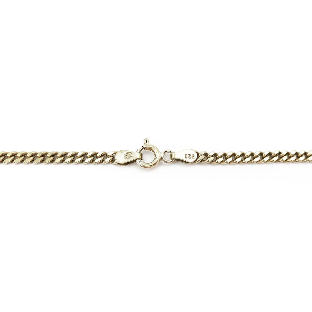 3,2mm Kullattu hop.panssarikaulaketju 49cm #2 Kultatukku.fi