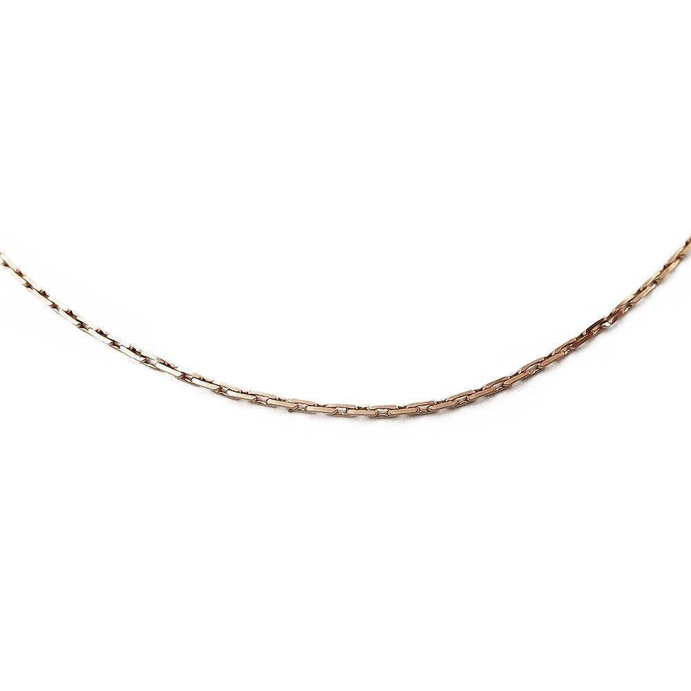0,75mm Ruusukultainen ankkurikaulaketju 44cm #0 Kultatukku.fi