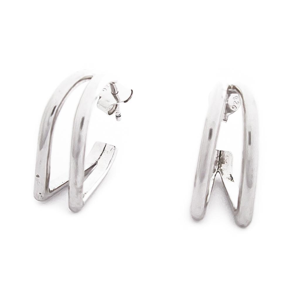 Karl Laine Compro -hopeatappikorvakorut 925, 18 mm #0 Kultatukku.fi