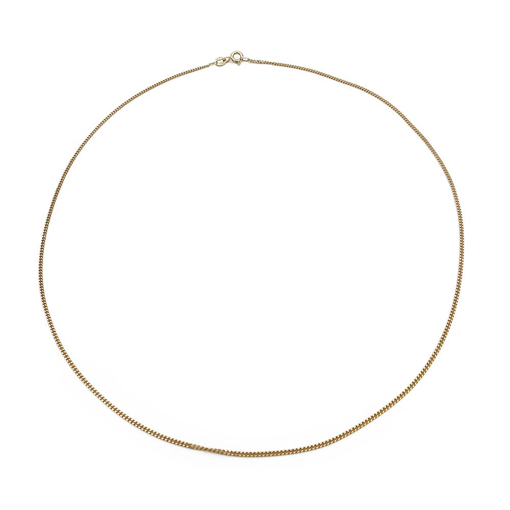 Kultainen panssarikaulaketju 1,0mm 42cm #0 Kultatukku.fi