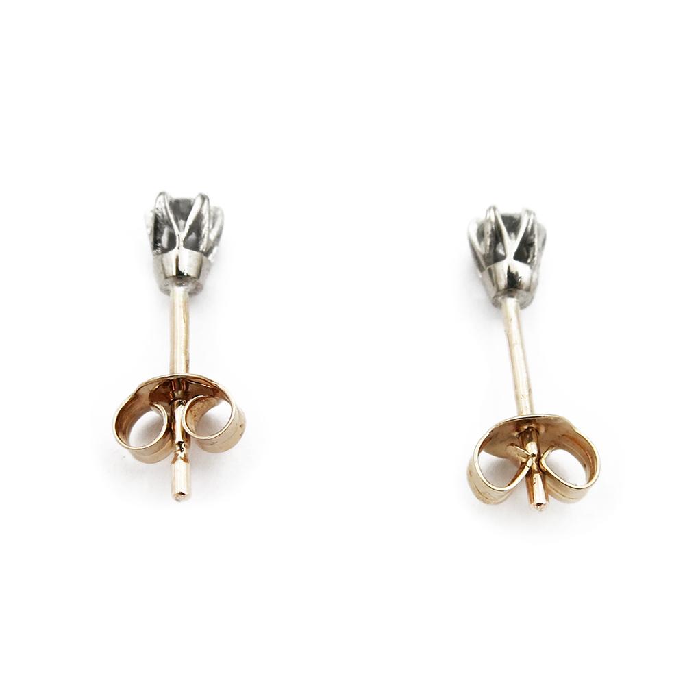 Kultaiset timanttikorvakorut 2x0,06ct #1 Kultatukku.fi