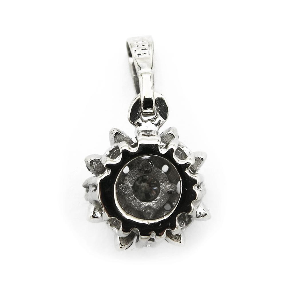 Valkokultainen timanttiriipus  yht. 0,08ct #1 Kultatukku.fi