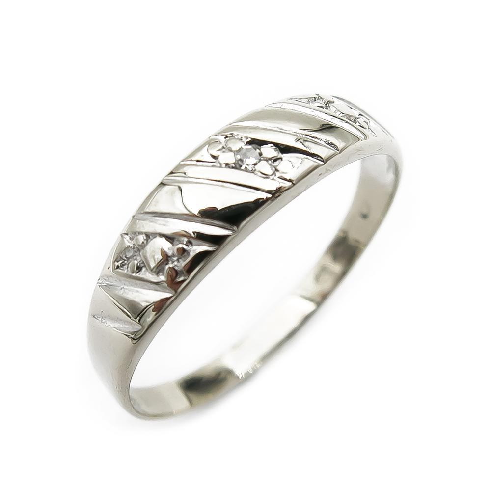 valkokultainen timanttisormus 0,005ct 16,5mm #0 Kultatukku.fi