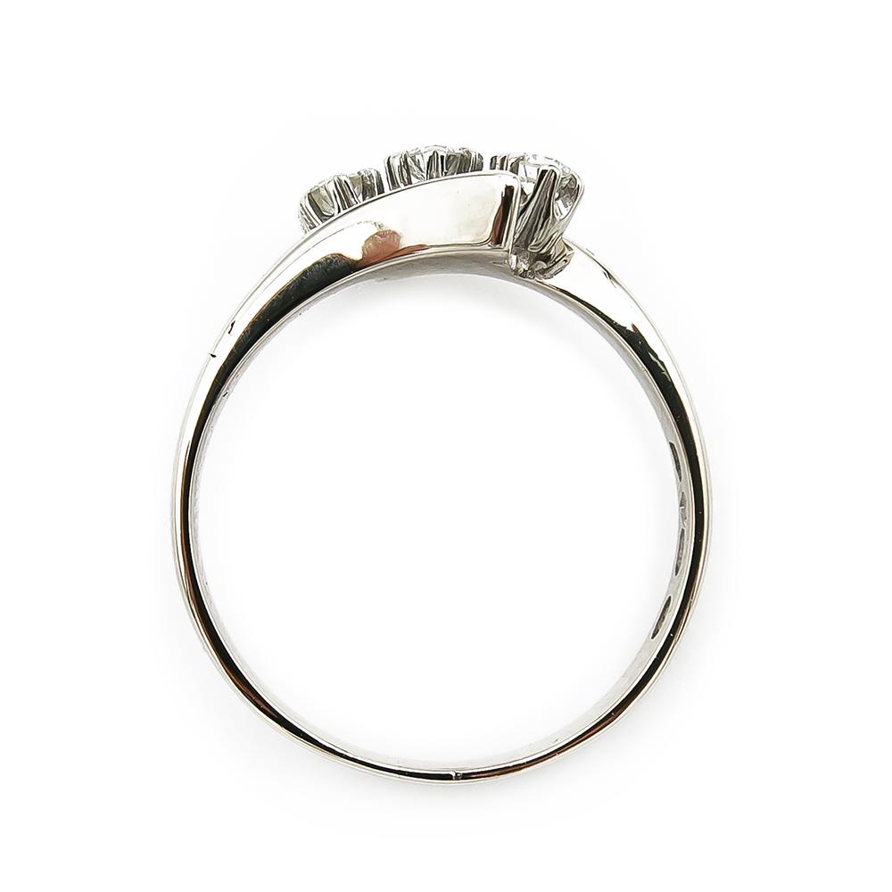 Valkokultainen timanttisormus 0,18ct 18,5mm #2 Kultatukku.fi