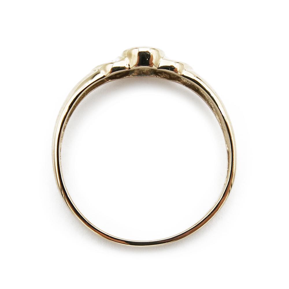 Kultainen safiiri timanttisormus 0,01ct 16,5mm #2 Kultatukku.fi