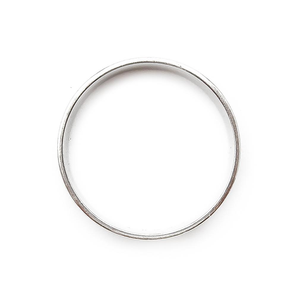 Valkokultainen timanttileikattu kihlasormus 17,5mm, leveys 4mm #2 Kultatukku.fi