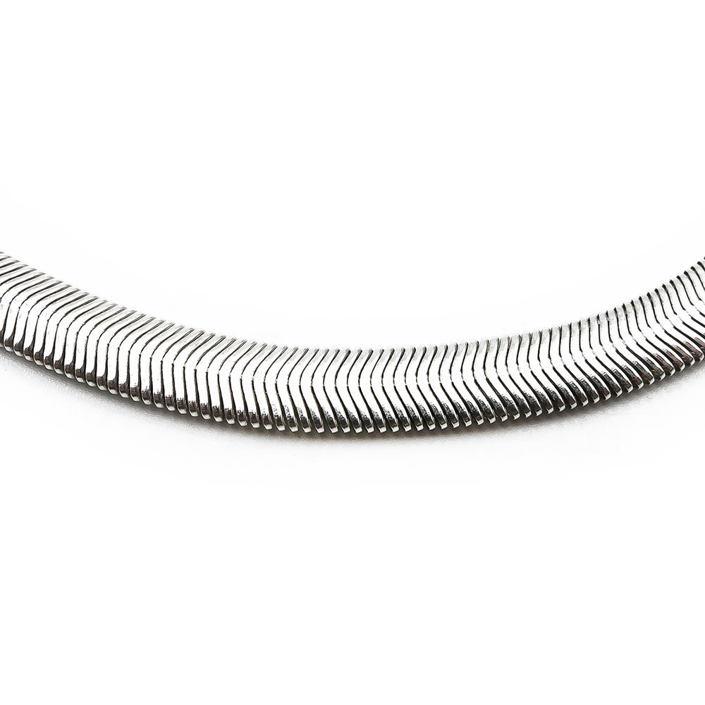 Jipe hopeinen omega-kaulakoru 925, 43 cm, 6 mm #1 Kultatukku.fi