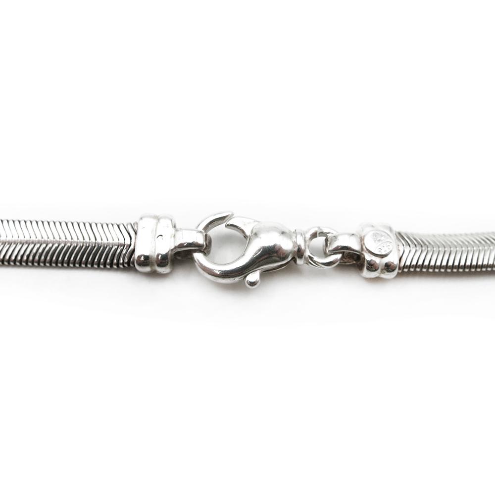 Jipe hopeinen omega-kaulakoru 925, 43 cm, 6 mm #2 Kultatukku.fi