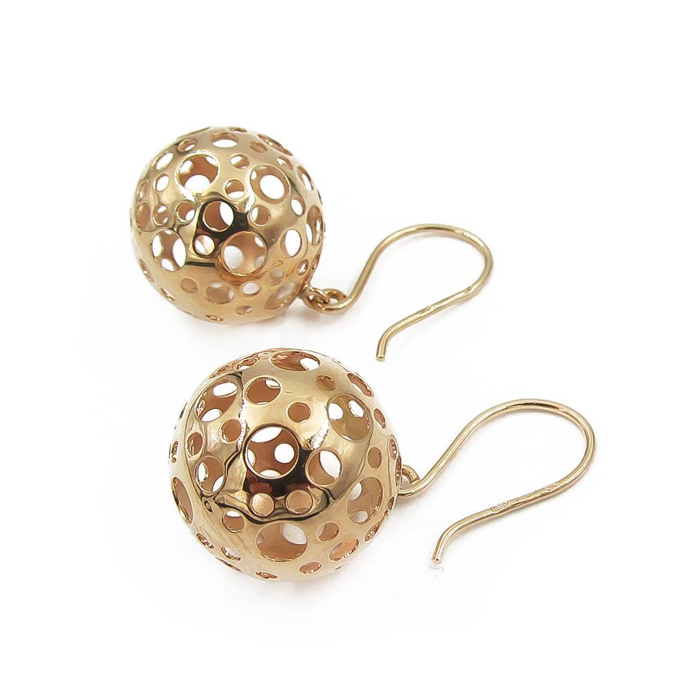 Liisa Vitali Leppäkerttu -korvakorut 14K kultaa, 27 mm #2 Kultatukku.fi
