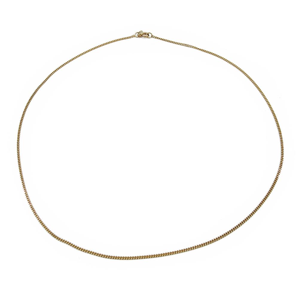Kultainen panssaririipusketju 1,39mm 42cm 1981 Kellomiehet Oy #0 Kultatukku.fi