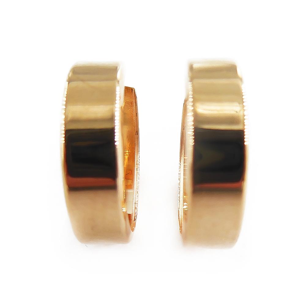 14K kultaiset flakka-korvarenkaat 13 mm, leveys 4,3 mm #0 Kultatukku.fi