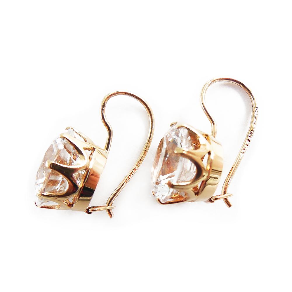 14K kultaiset koukkukorvakorut kirkkailla kivillä, 11 mm #3 Kultatukku.fi