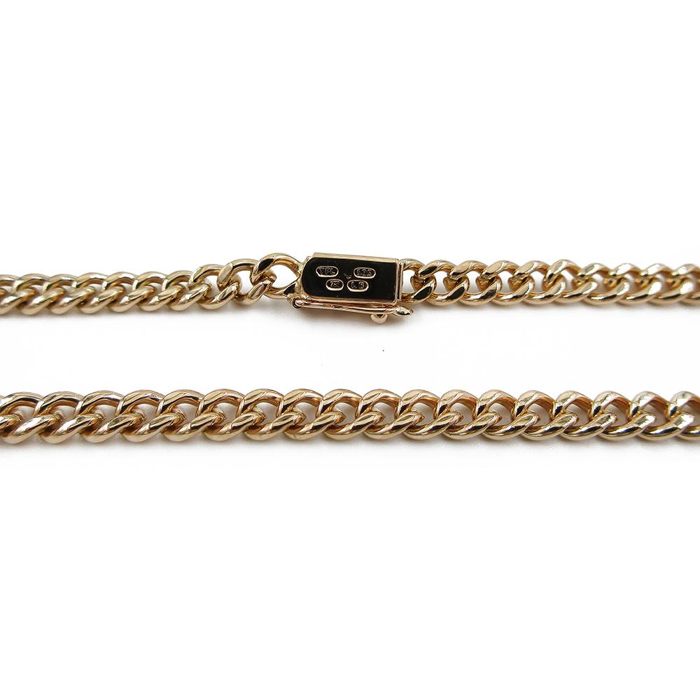 Touko Pentti Lehtonen 14K umpipanssarikaulaketju 50 cm, 4,5 mm – 1988 #1 Kultatukku.fi