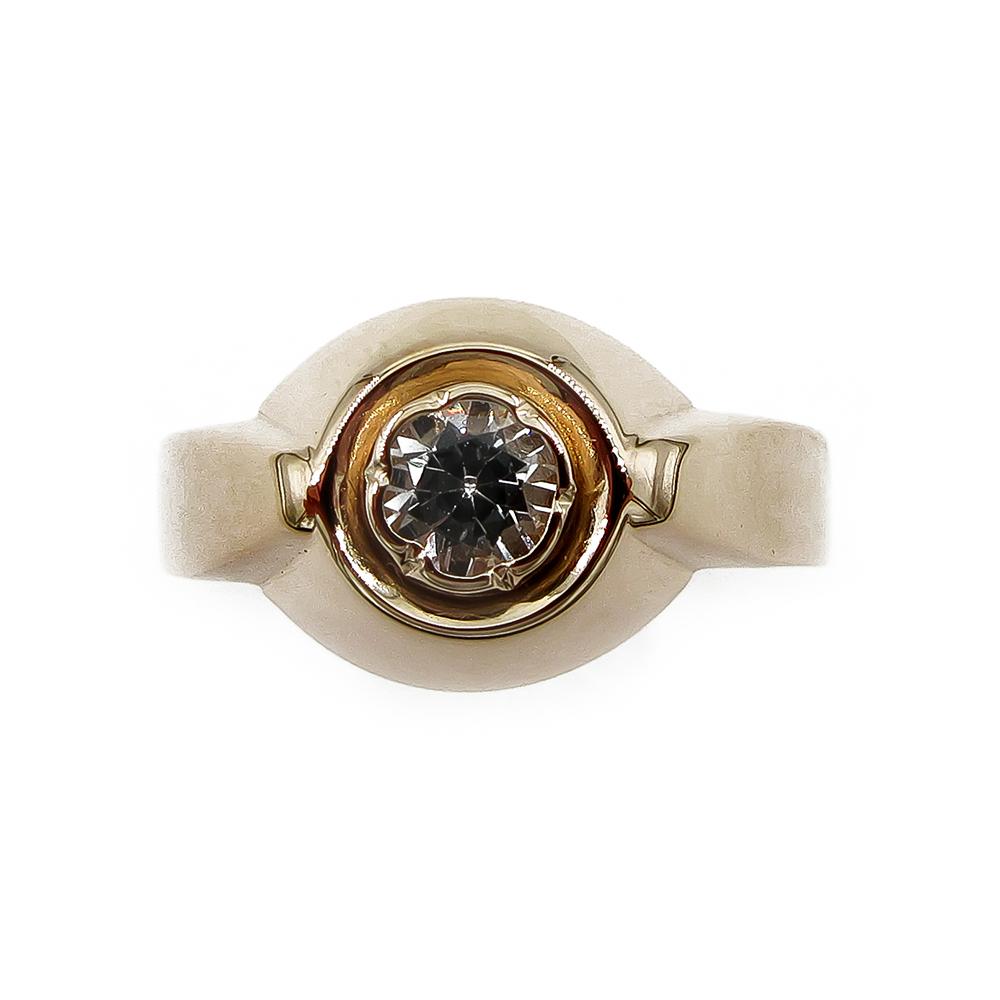 Eino Westerback kirkaskivinen 14K kultasormus 17,5 mm, 1959 #1 Kultatukku.fi