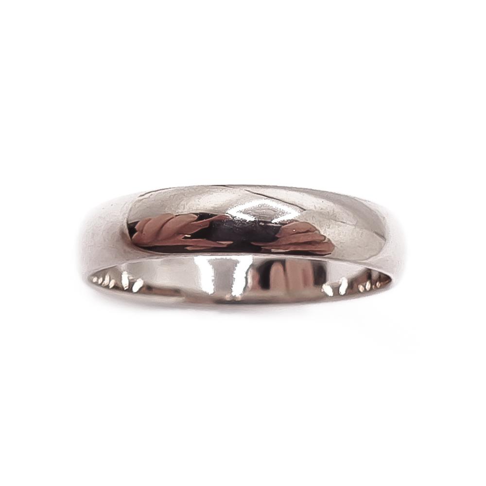 Kohinoor 14K valkokultainen kihlasormus 20,5 mm, leveys 4,5 mm #1 Kultatukku.fi