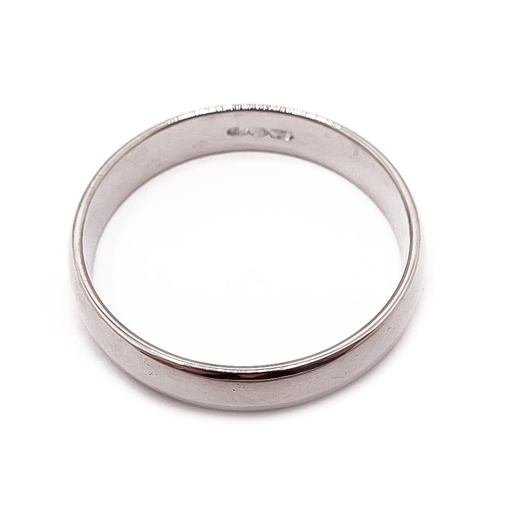 Kohinoor 14K valkokultainen kihlasormus 20,5 mm, leveys 4,5 mm #2 Kultatukku.fi