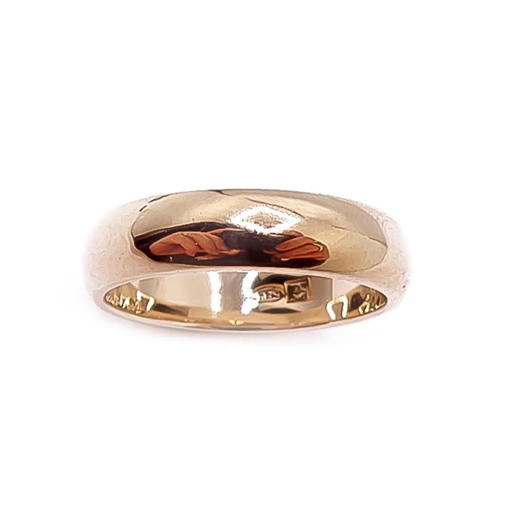 Timanttiset 14K kultainen kihlasormus 15,5 mm, leveys 4 mm #1 Kultatukku.fi