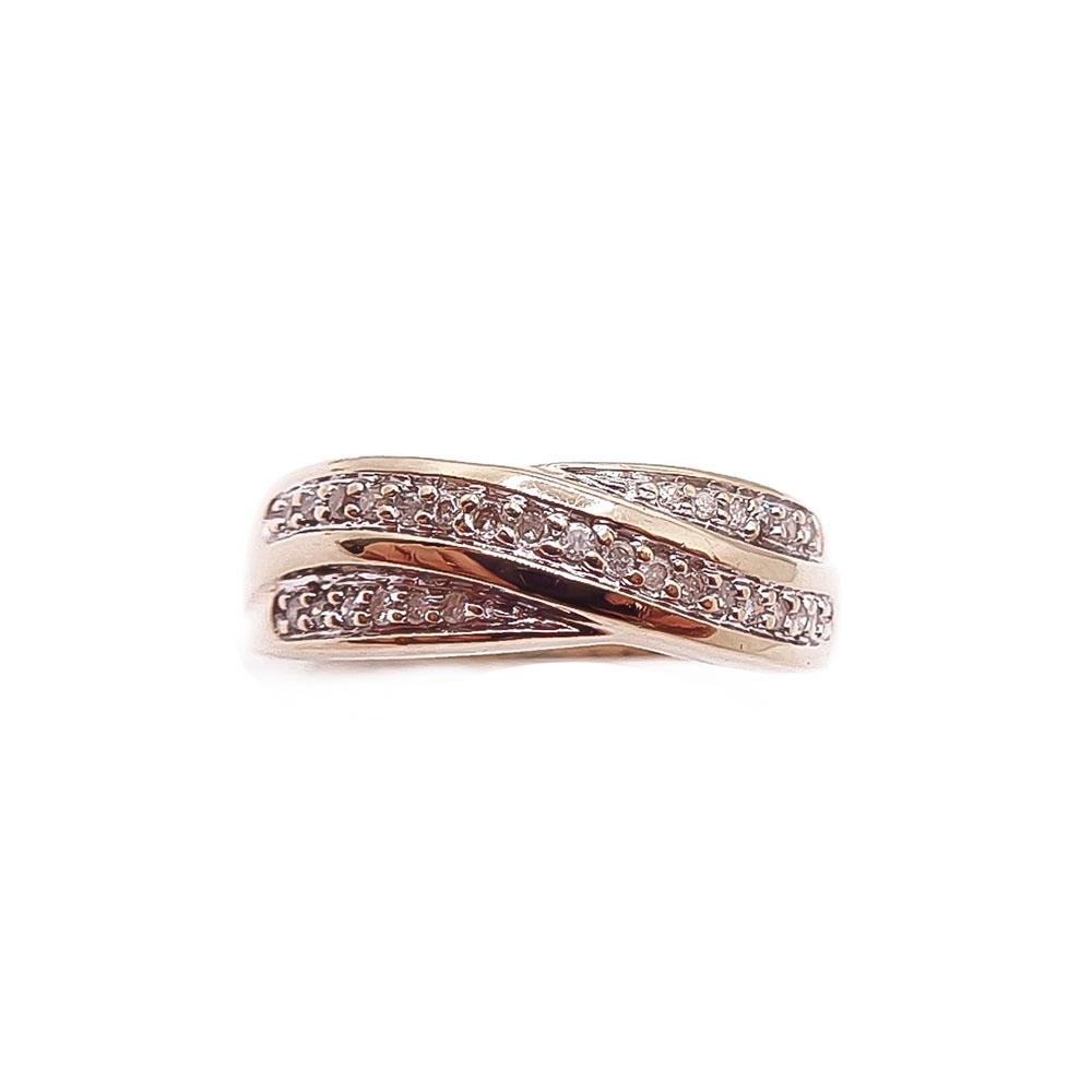 Kultainen timanttisormus 0,15 ct, 585-kulta, 17,75 mm #1 Kultatukku.fi