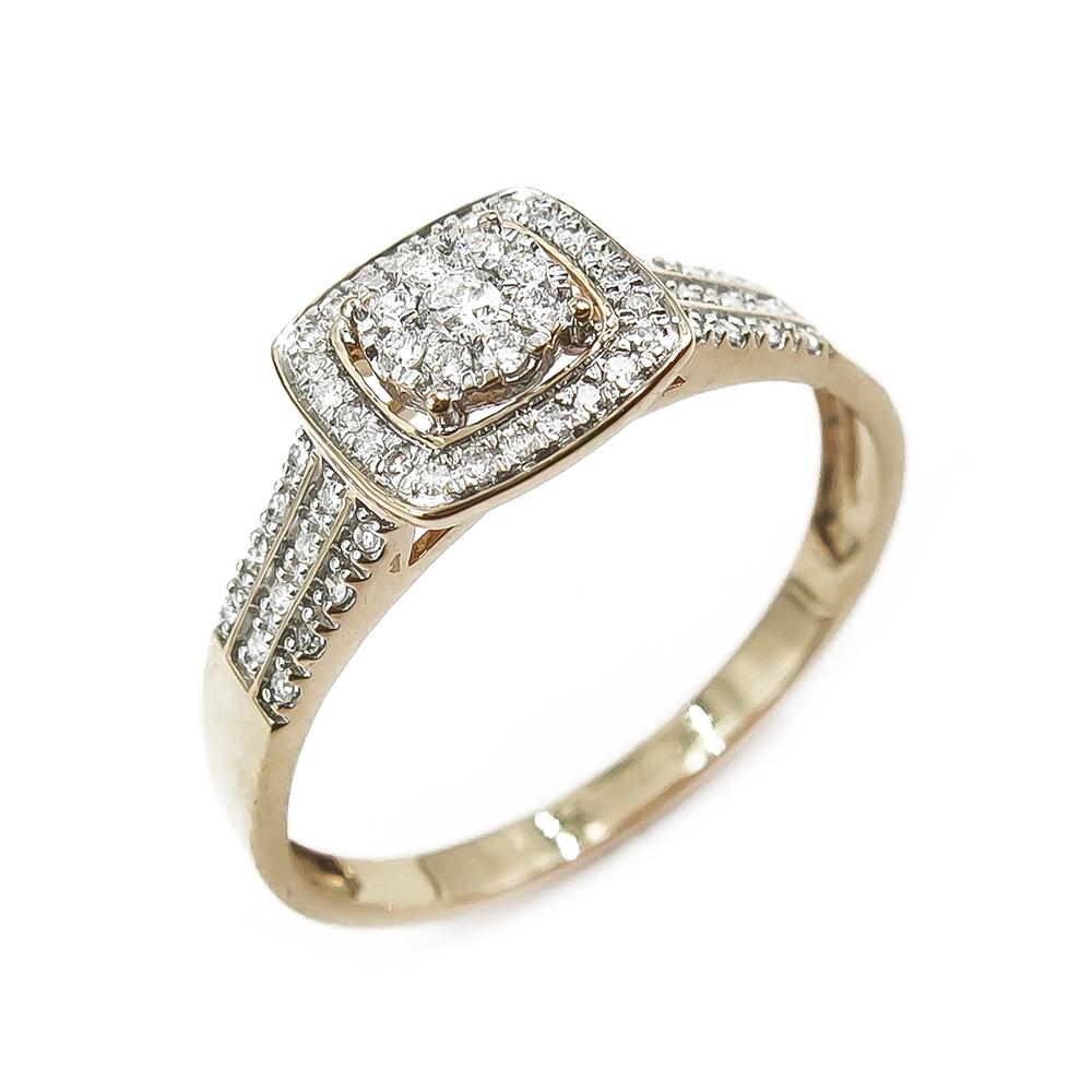 Klusteritimanttisormus 57kpl yht 0,22ct 20mm #0 Kultatukku.fi