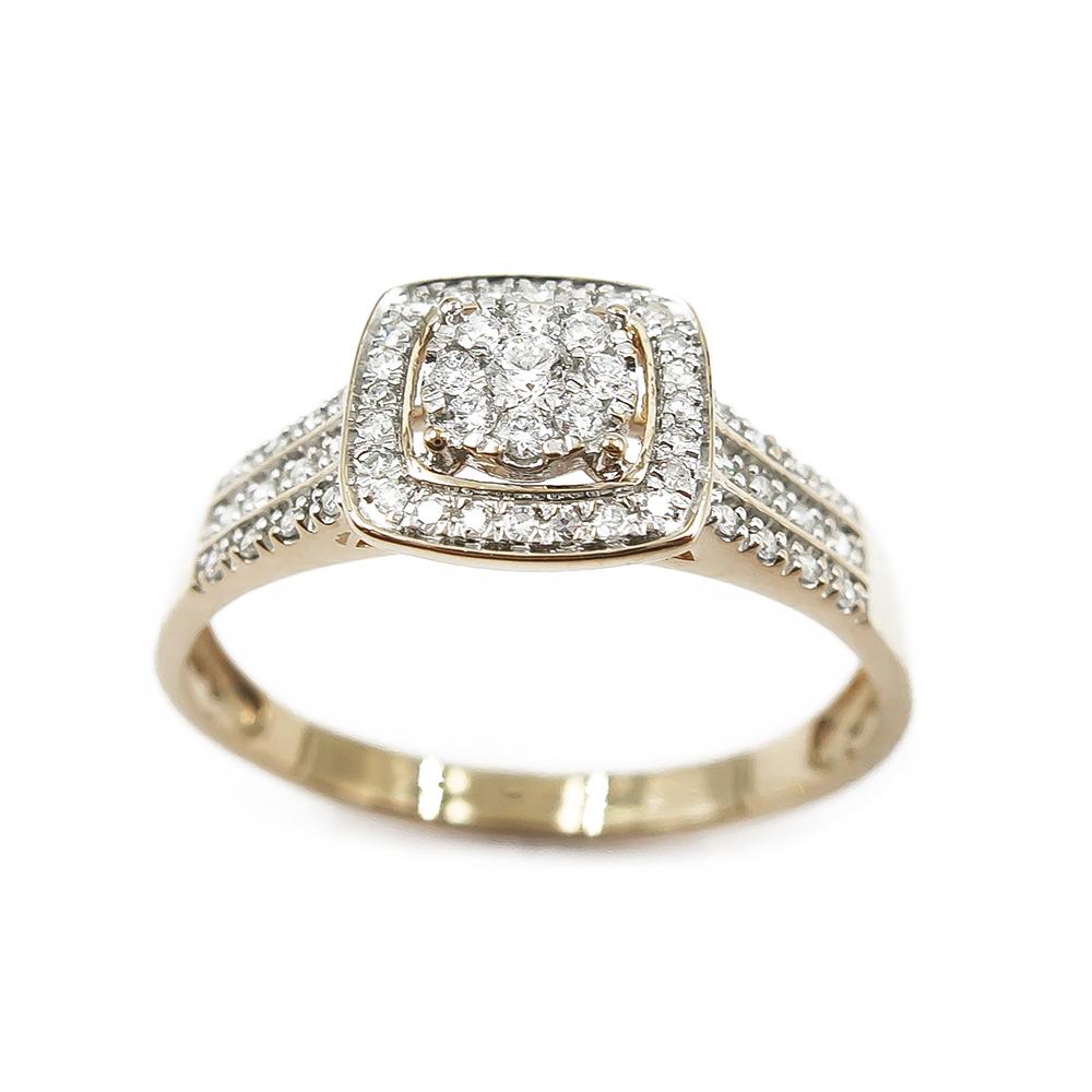 Klusteritimanttisormus 57kpl yht 0,22ct 20mm #1 Kultatukku.fi