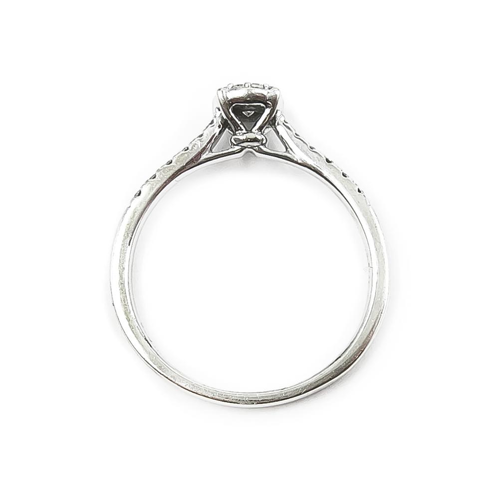 9K Lykken Elegance valkokultainen timanttisormus 0,27ct 16mm #2 Kultatukku.fi