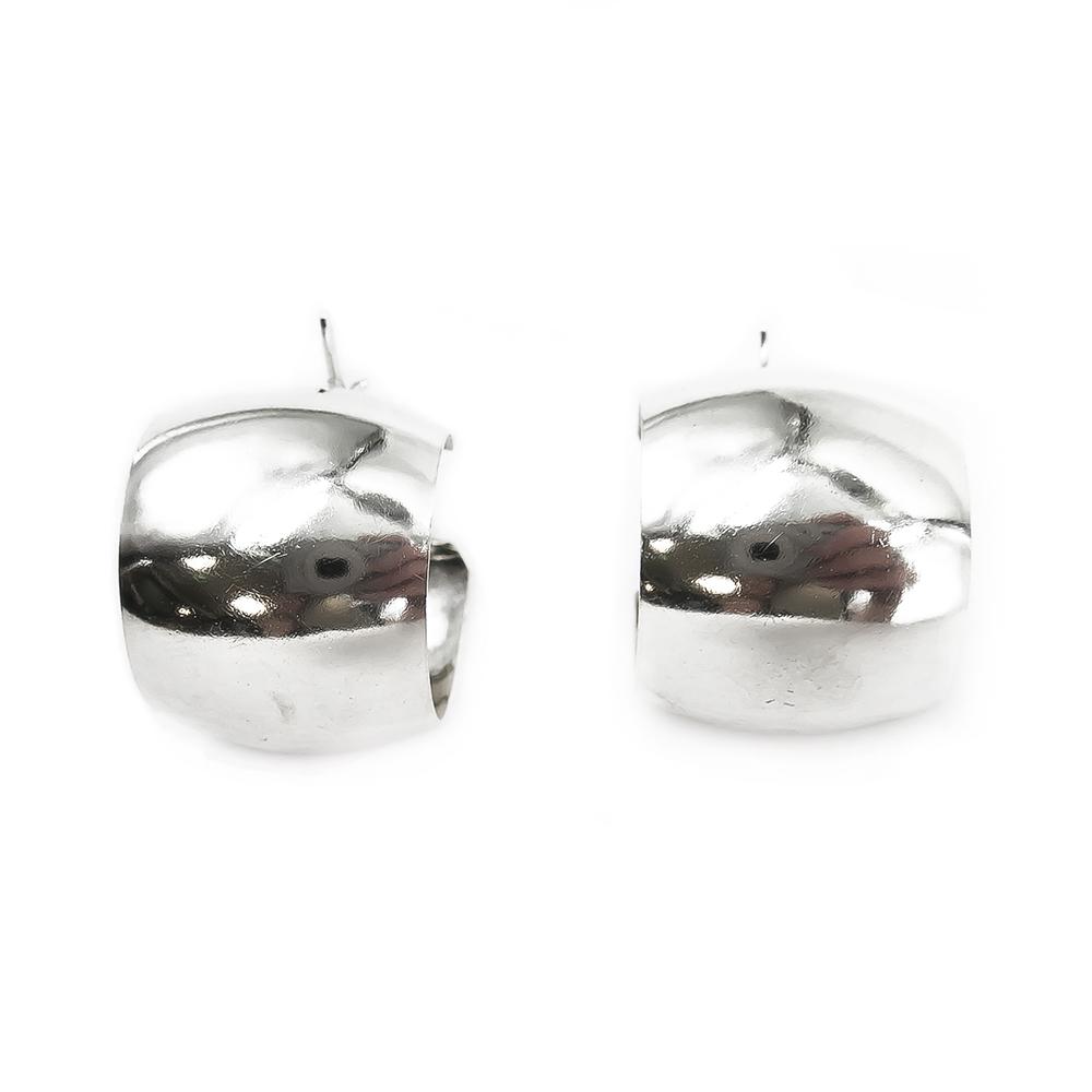 18mm leveät 23mm Hopeisetkorvarenkaat #1 Kultatukku.fi