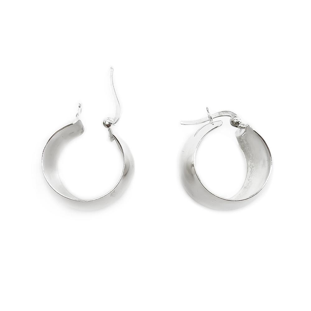 18mm leveät 23mm Hopeisetkorvarenkaat #2 Kultatukku.fi