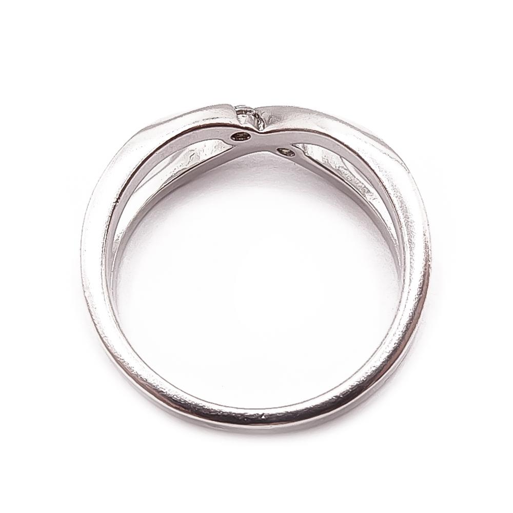 Hopeinen sormus cz 17,5mm #2 Kultatukku.fi