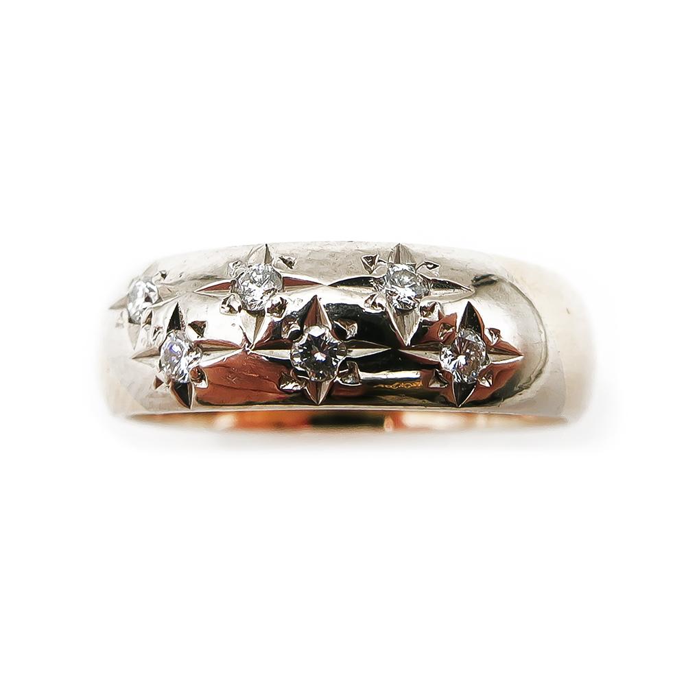 Kohinoor 14K kultainen timanttisormus 0,06 ct, 16,75 mm #1 Kultatukku.fi