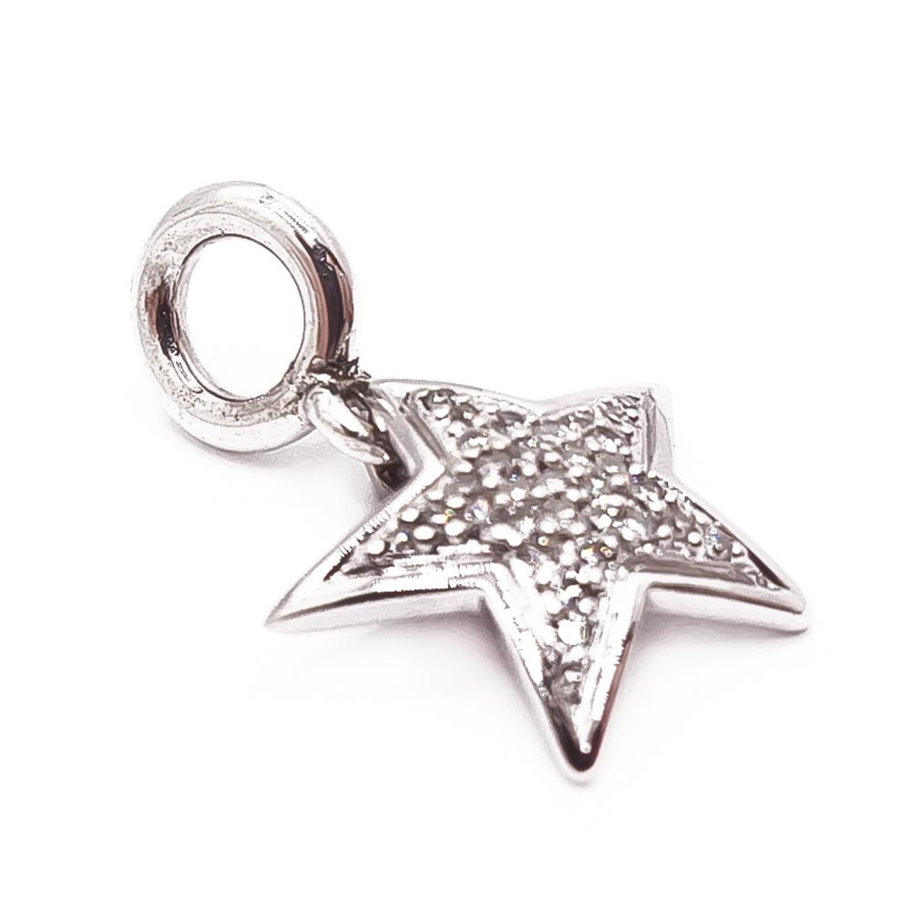 Valkokultainen timanttitähtiriipus 0,15ct #1 Kultatukku.fi