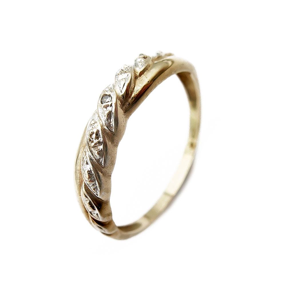 Kultainen timanttisormus 0.005ct 17mm #0 Kultatukku.fi