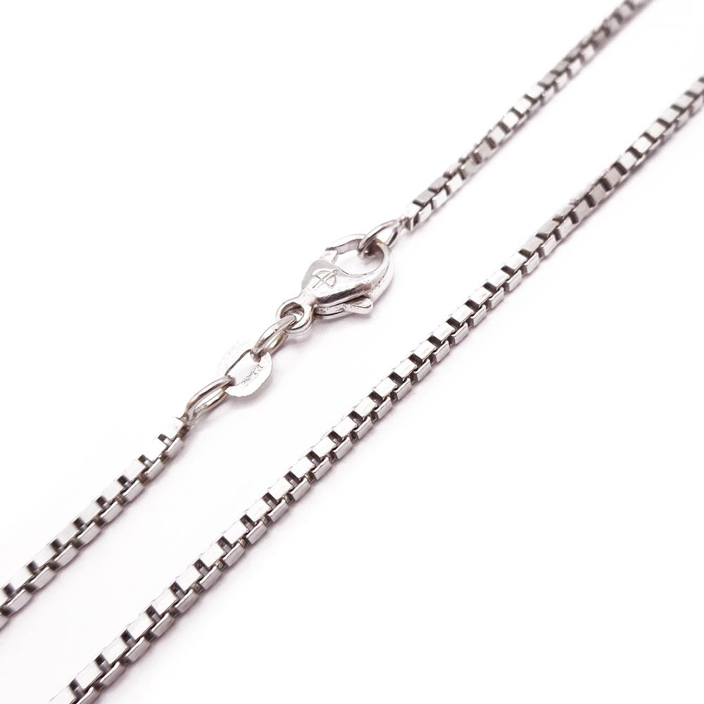 Balestra venetsiaketju 18K valkokultaa 70 cm #1 Kultatukku.fi