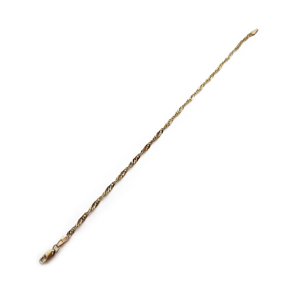 Kultainen kierreketju 18,5cm, leveys 2,4mm #2 Kultatukku.fi