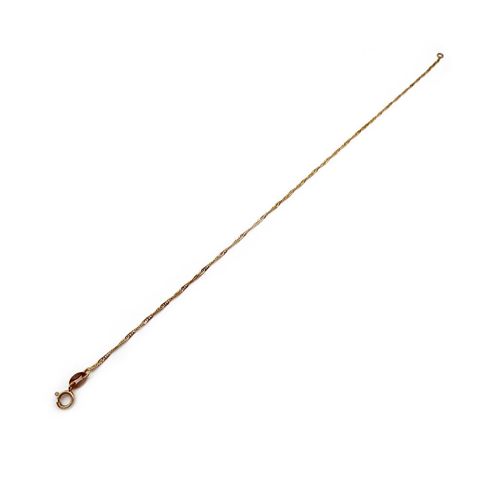 Siro kultainen kierreranneketju 17,5cm, leveys 1,1mm #2 Kultatukku.fi