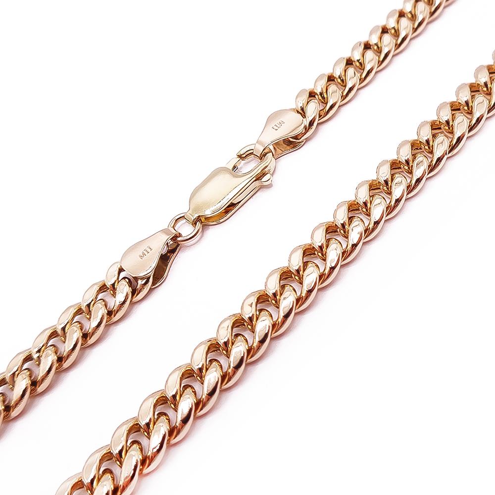 14K kultainen ontto panssarikaulaketju 50 cm, 5,5 mm #1 Kultatukku.fi