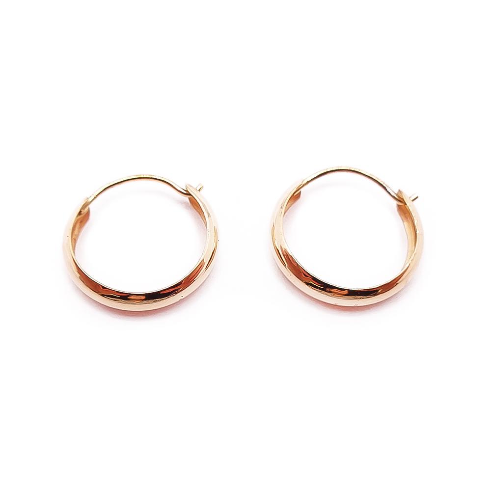 Kultaiset korvarenkaat 12x2.5mm #1 Kultatukku.fi