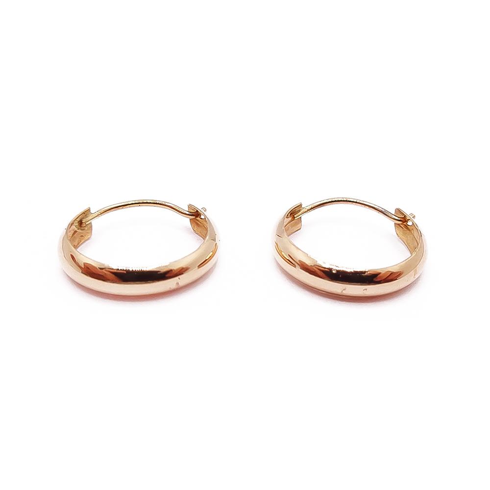Kultaiset korvarenkaat 12x2.5mm #0 Kultatukku.fi
