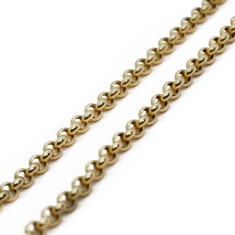 14K kultainen papuketju marinolukolla 44,5 cm, 17 g #1 Kultatukku.fi