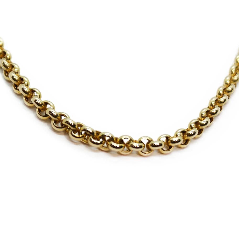 14K kultainen papuketju marinolukolla 44,5 cm, 17 g #0 Kultatukku.fi