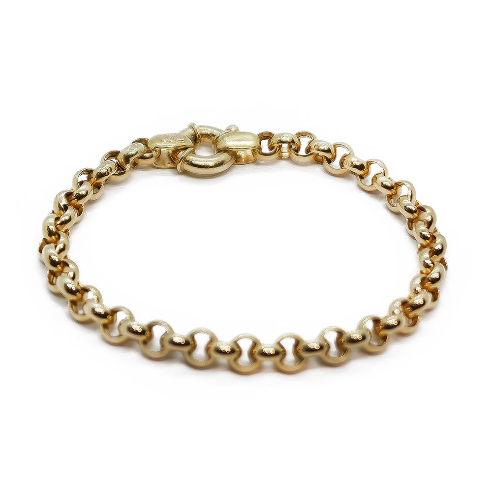 Kultainen papurannekoru marinolukolla 14K, 19,5 cm #0 Kultatukku.fi
