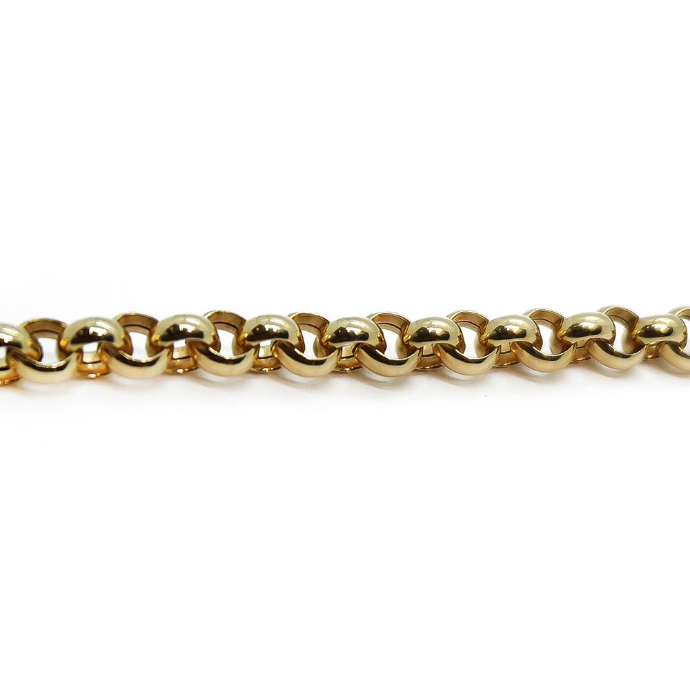 Kultainen papurannekoru marinolukolla 14K, 19,5 cm #1 Kultatukku.fi