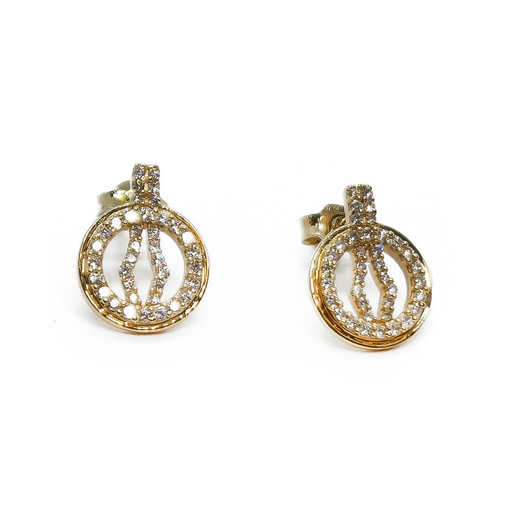 18K keltakultaiset timanttikorvakorut 27 × 0,001 ct, 11 mm #0 Kultatukku.fi