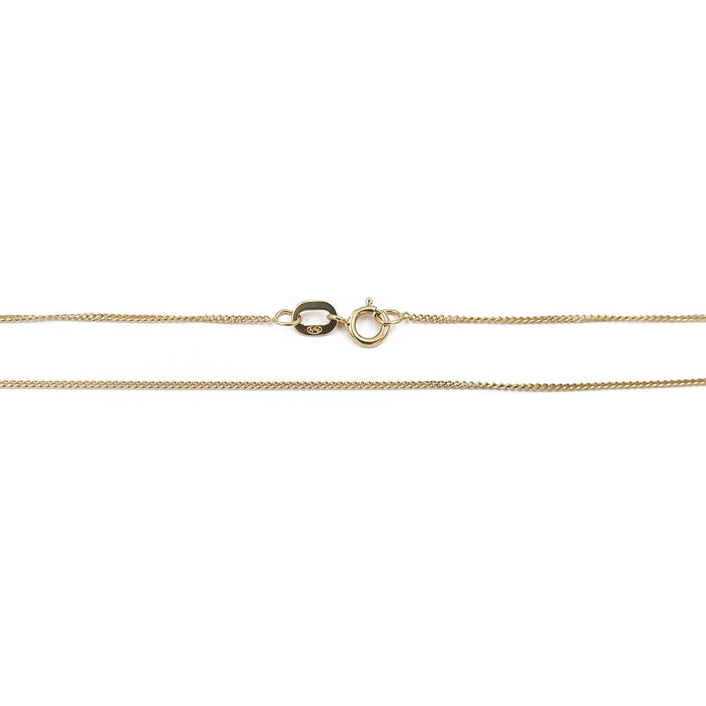 Kultainen panssarikaulaketju 585 / 14K, 46 cm x 1 mm #1 Kultatukku.fi