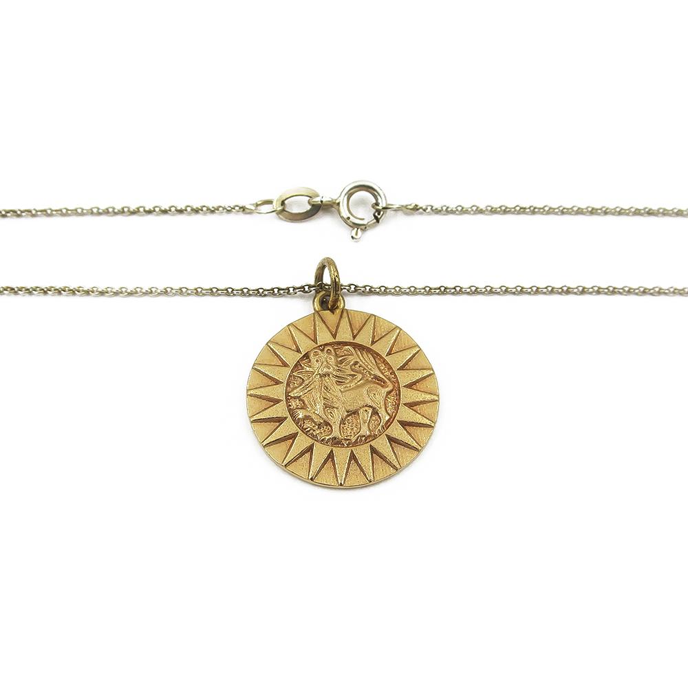 Kalevala Koru Amuletti riipus Aurinkoleijona 42/48/53cm, pronssi #1 Kultatukku.fi