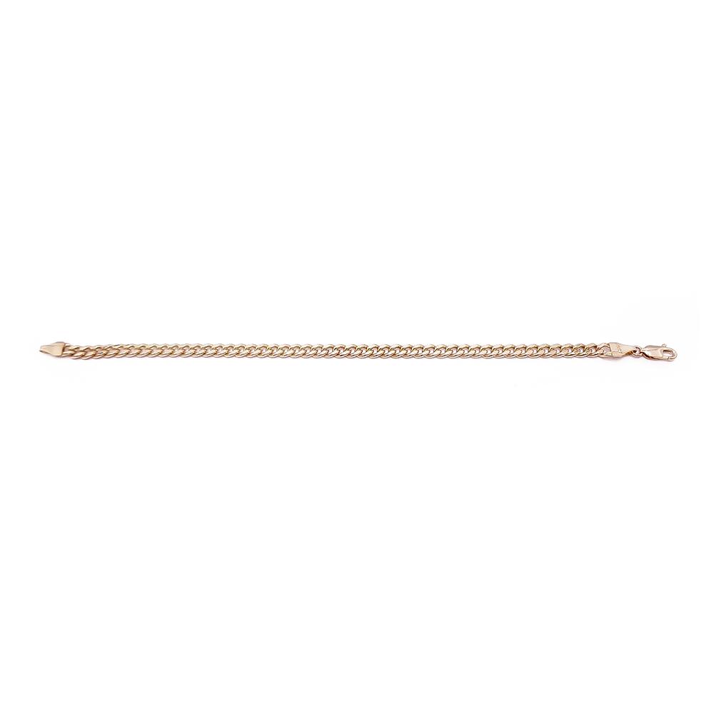 Kultainen panssariranneketju ontto 19cm 4mm #1 Kultatukku.fi