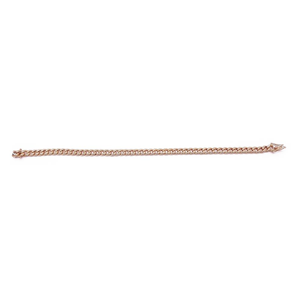 Kultainen panssariranneketju 21,5cm ontto 6mm #1 Kultatukku.fi