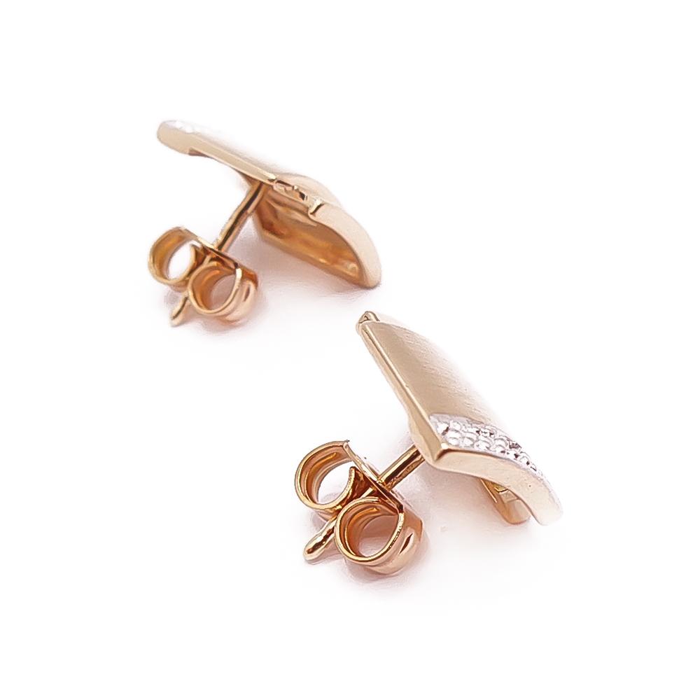 Timanttiset kultaiset timanttikorvakorut 0,01 ct, 14K, 11 mm #1 Kultatukku.fi