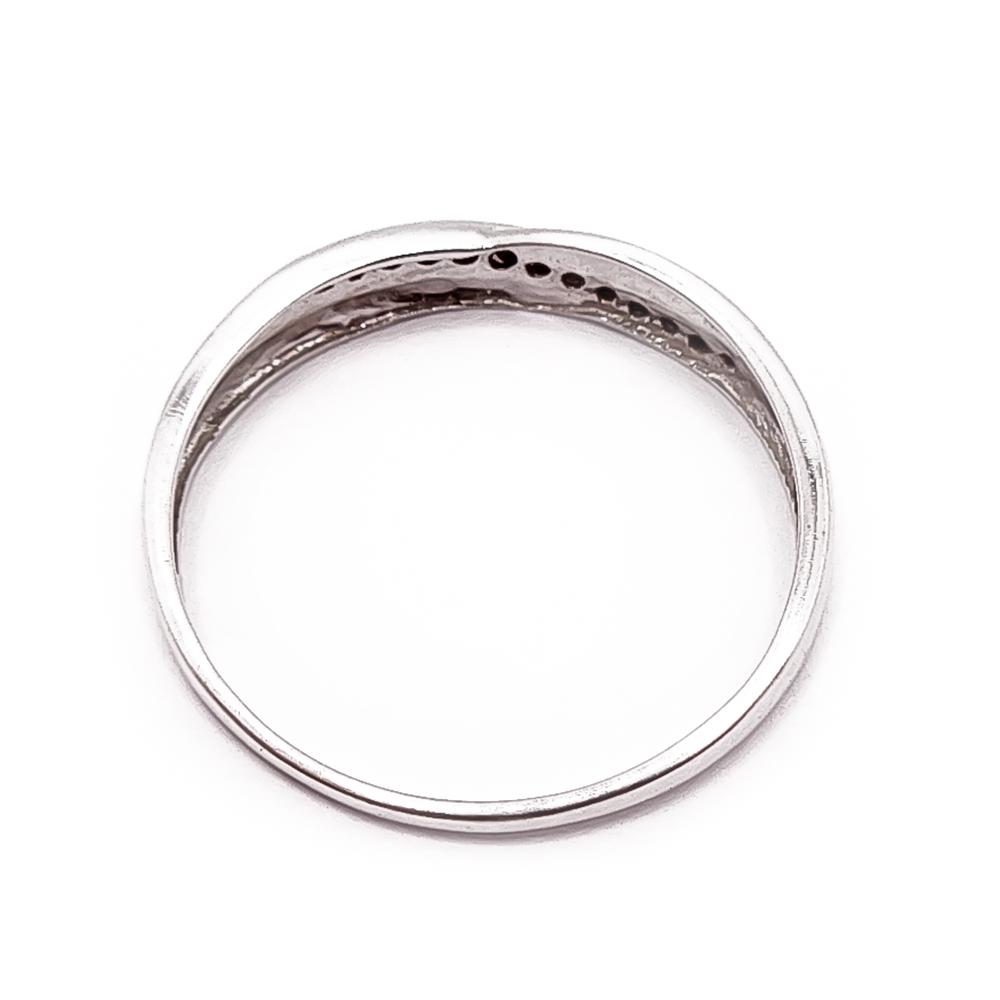 Kultajousi 21183 valkokultainen timanttirivisormus 0,05 ct, 17 mm #2 Kultatukku.fi
