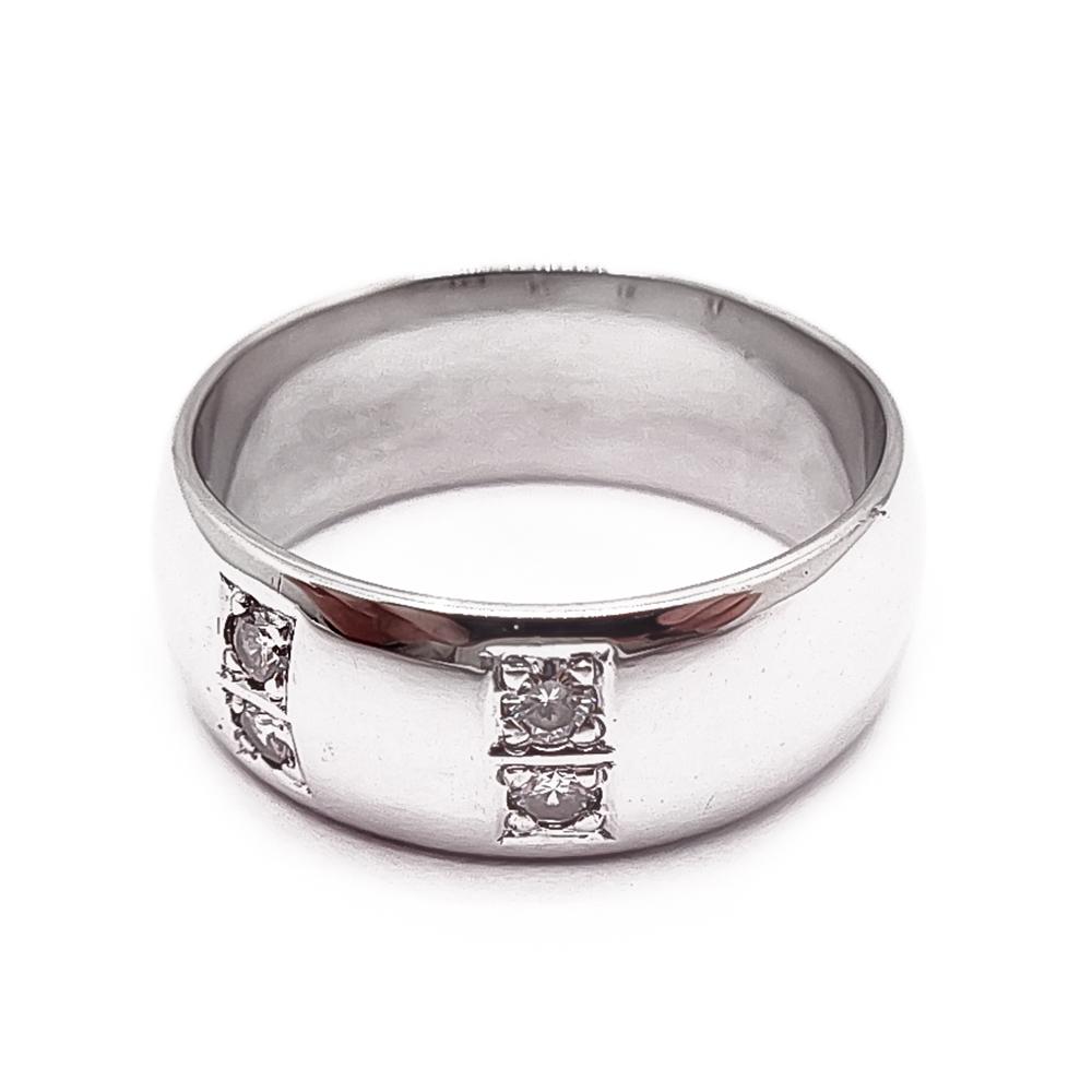 Nummen Koru valkokultainen timanttisormus 0,06 ct, 16 mm #3 Kultatukku.fi